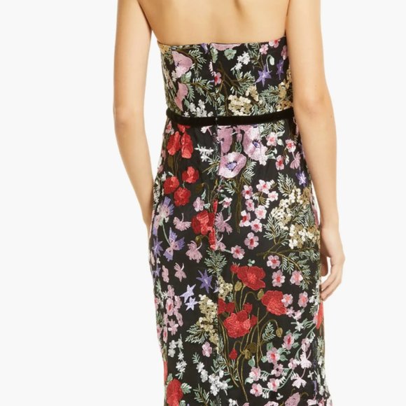 NWT Sam Edelman Floral Embroidered Strapless Dress SAM EDELMAN - Picture 3 of 8